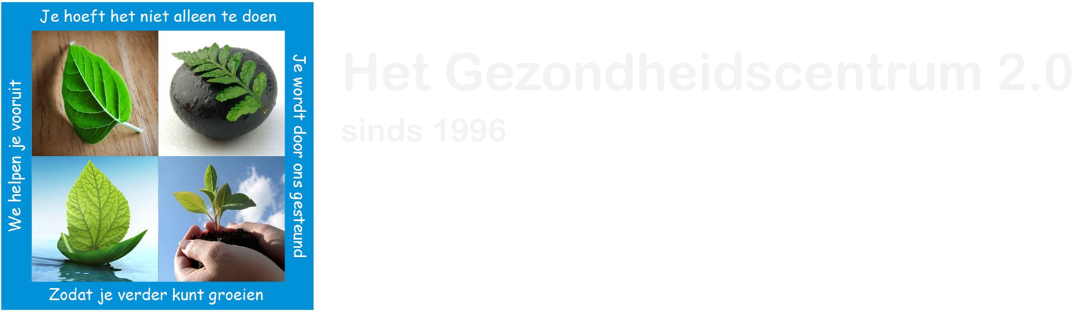 Logo HGC20 met lichtgrijze letters en sinds 1996